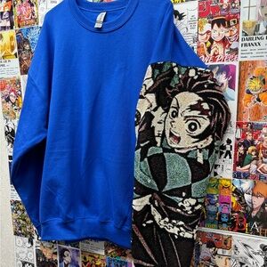 Demon Slayer Anime Sleeve Hoodie Sweatshirt Crewneck Pullover